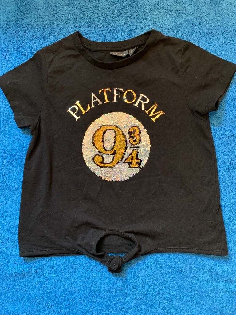 Harry Potter Black Sequin Platform 9 3 